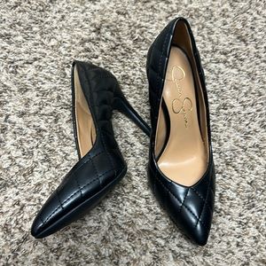 NEW Jessica Simpson Leather Black Heels
